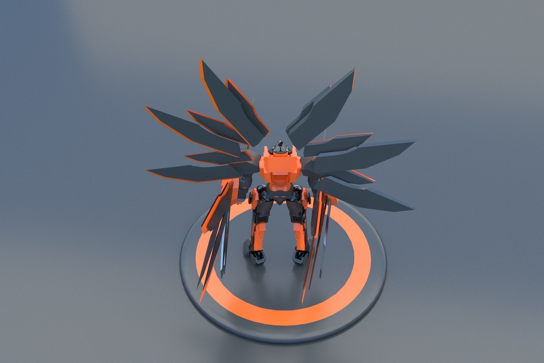 Mech Robot Cyborg EvolutIon stage FIVE 3D model_10