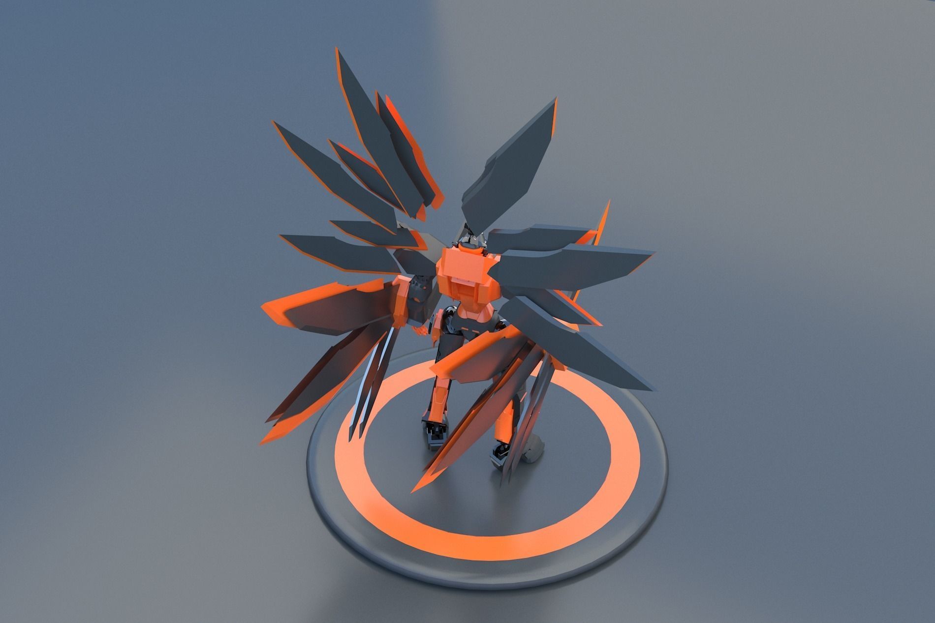 Mech Robot Cyborg EvolutIon stage FIVE 3D model_13