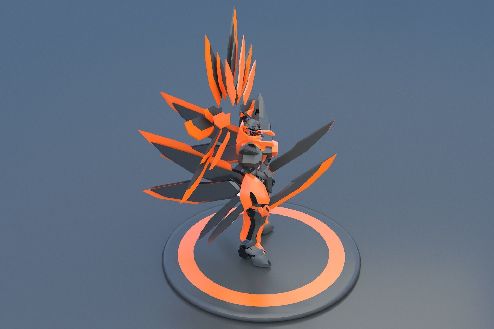 Mech Robot Cyborg EvolutIon stage FIVE 3D model_7