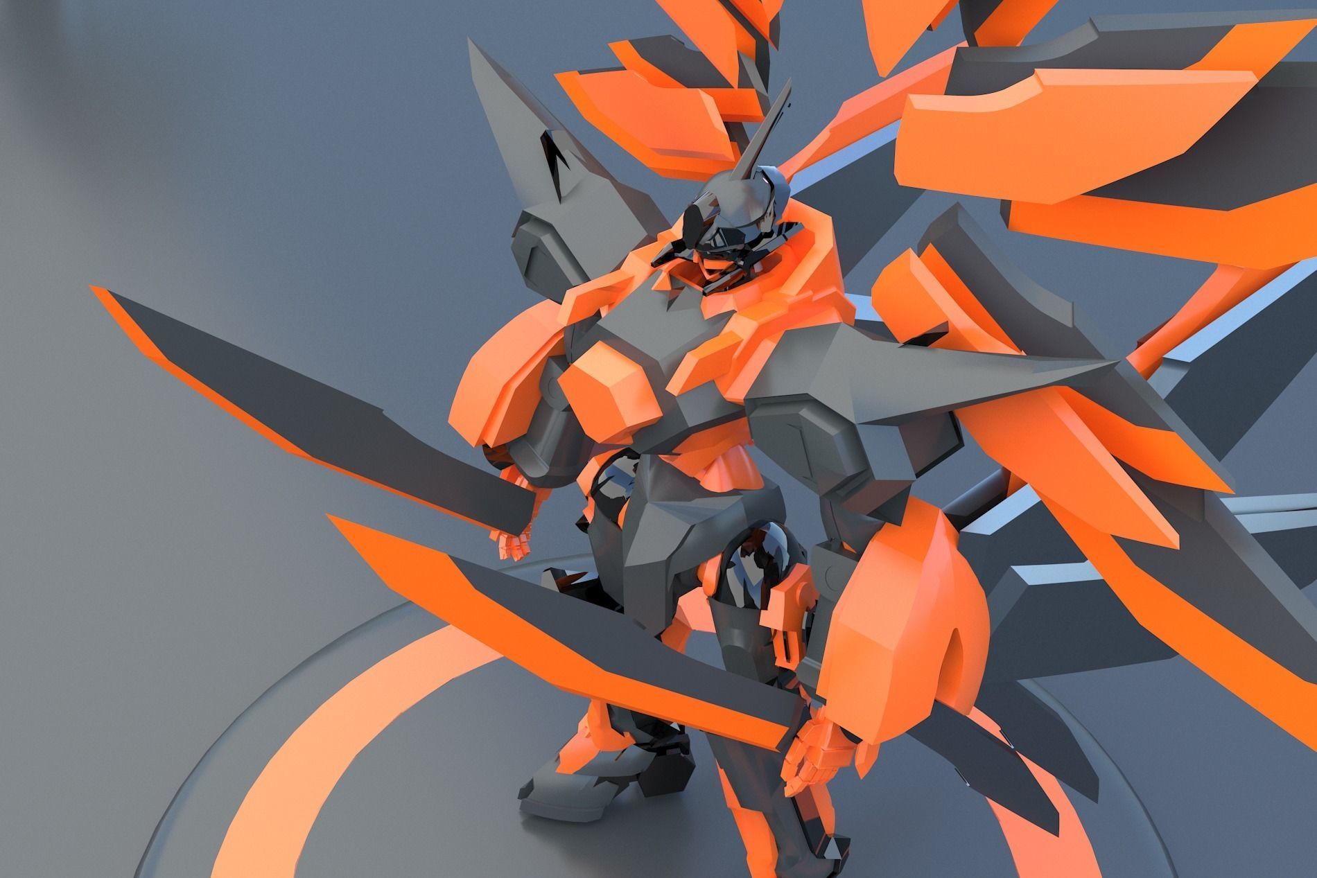 Mech Robot Cyborg EvolutIon stage FIVE 3D model_3