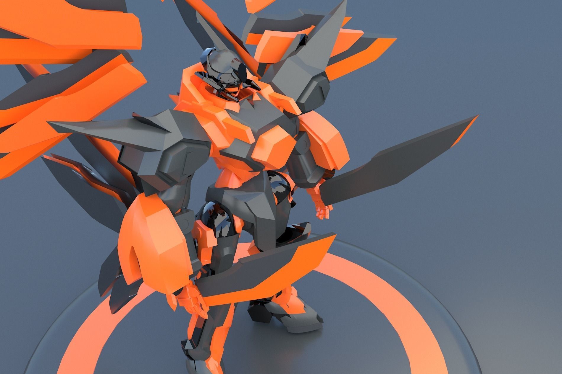 Mech Robot Cyborg EvolutIon stage FIVE 3D model_2