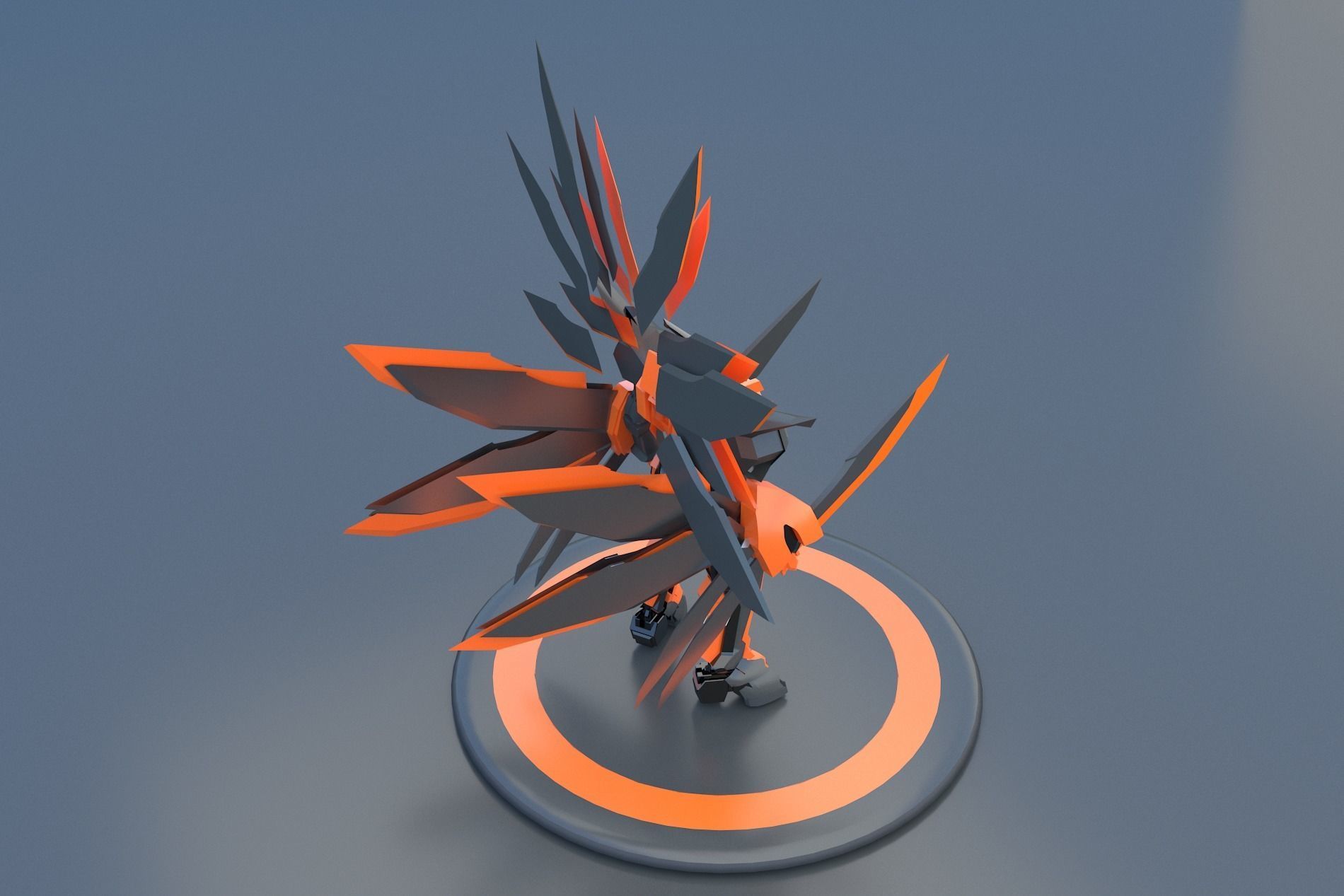 Mech Robot Cyborg EvolutIon stage FIVE 3D model_11