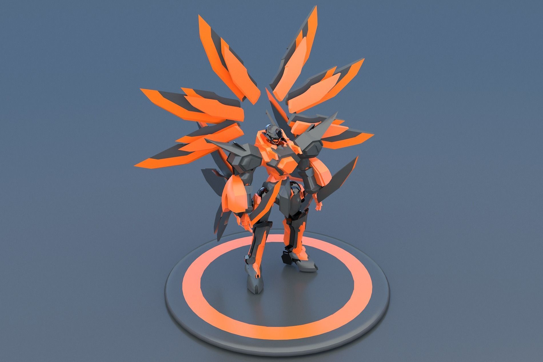 Mech Robot Cyborg EvolutIon stage FIVE 3D model_1