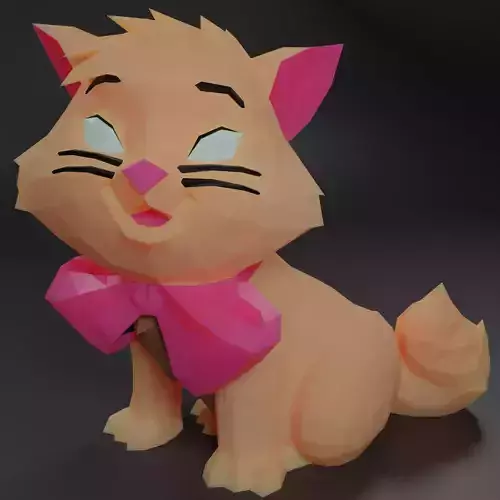 Toulouse Aristocats Low Poly 3D model