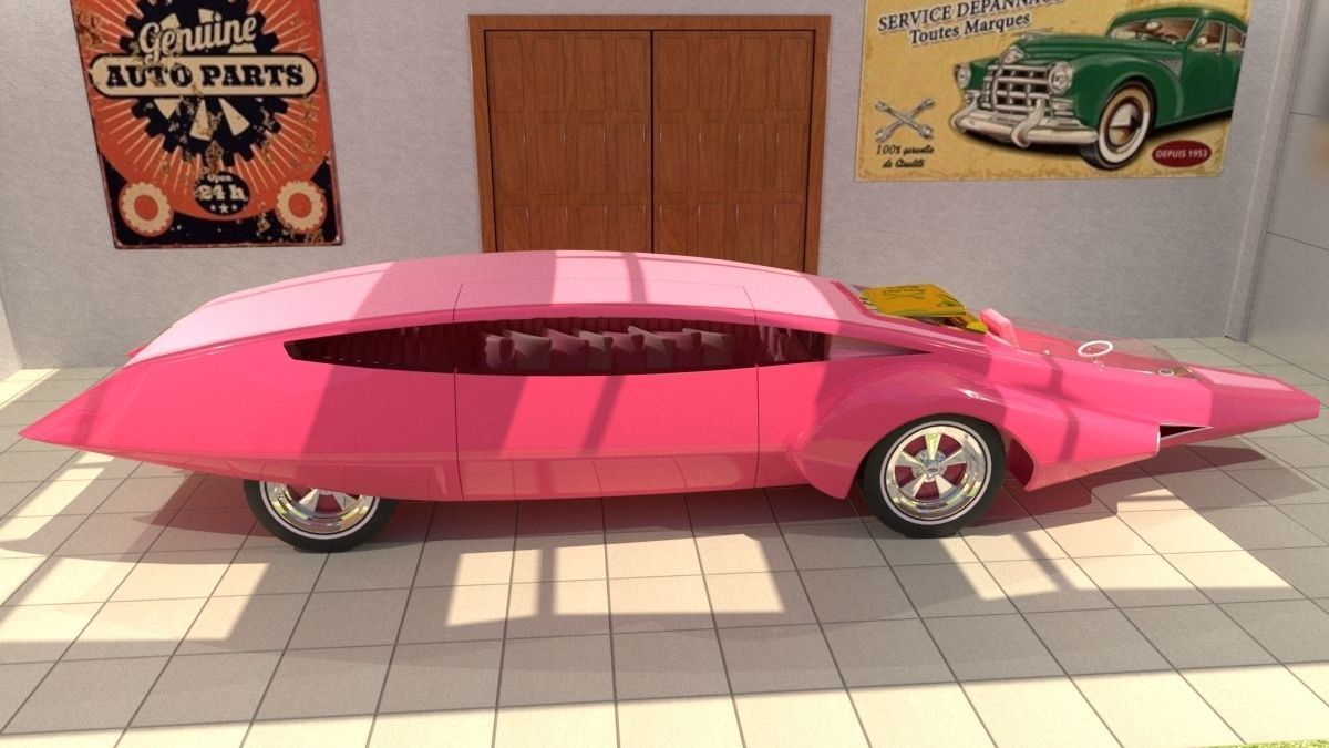 Panthermobile from pink panther 3D model_2