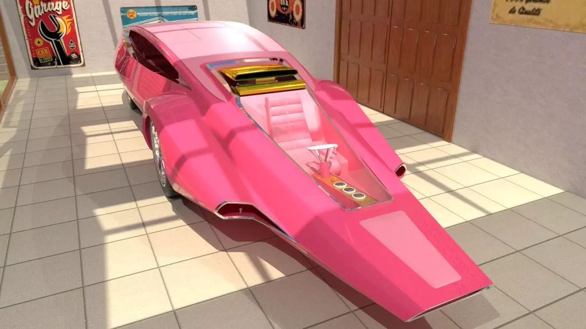 Panthermobile from pink panther 3D model_0