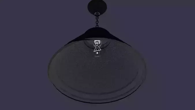 Ceiling lamp with bulb and chains 3D model
