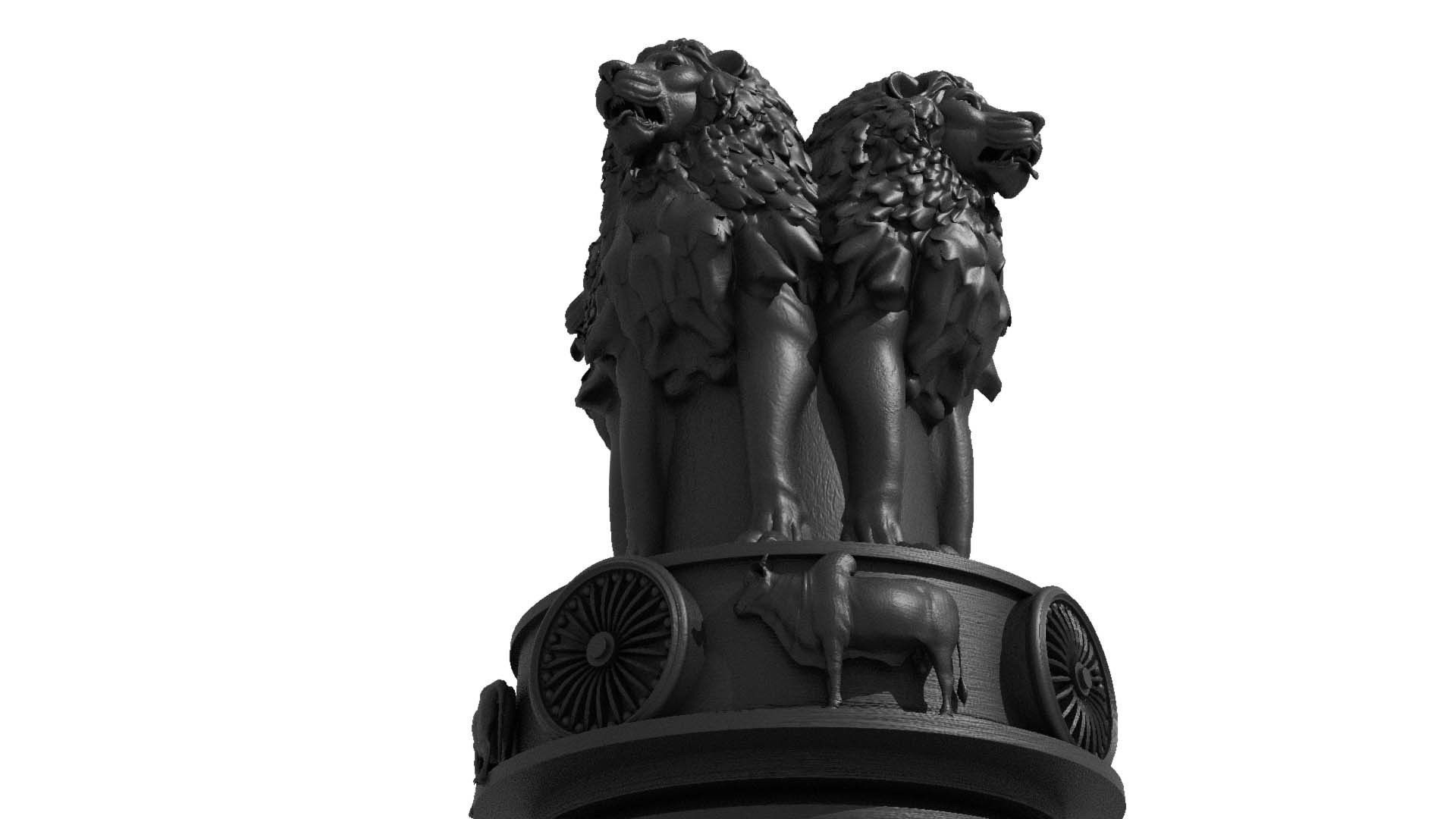 Ashoka chakra Emblem 3D model_1