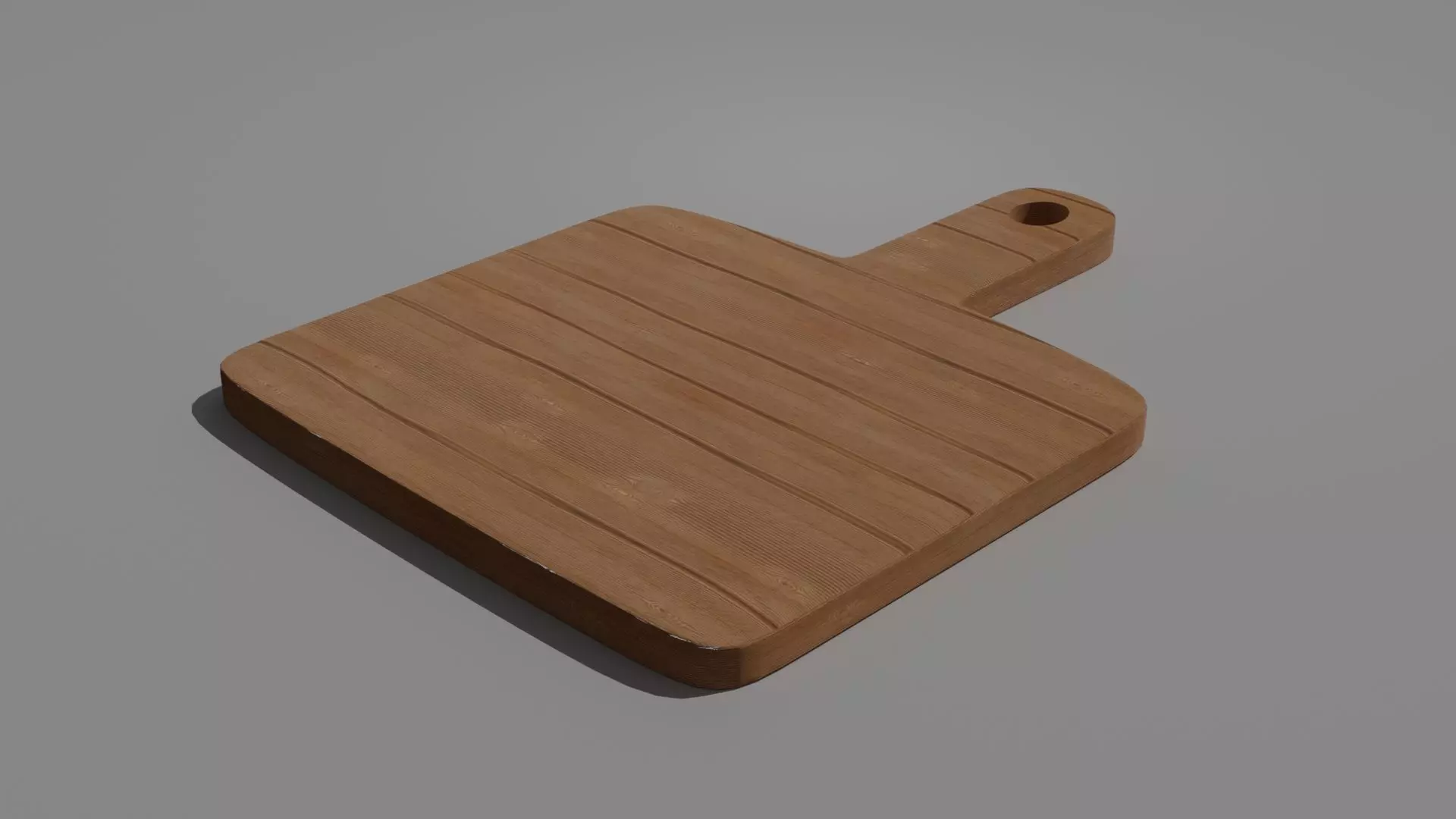 Wooden Chopping Board Free low-poly 3D model