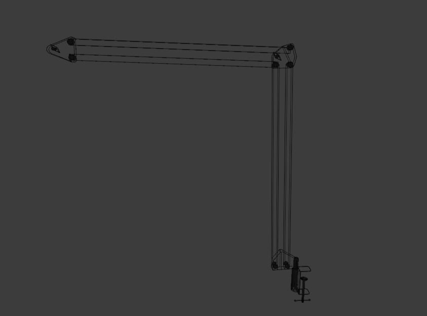 Microphone tripod Free 3D model_2