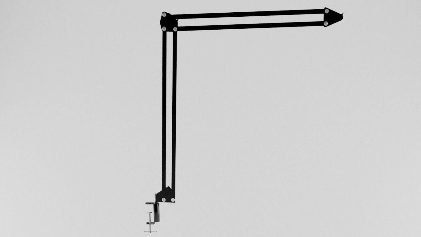 Microphone tripod Free 3D model_1