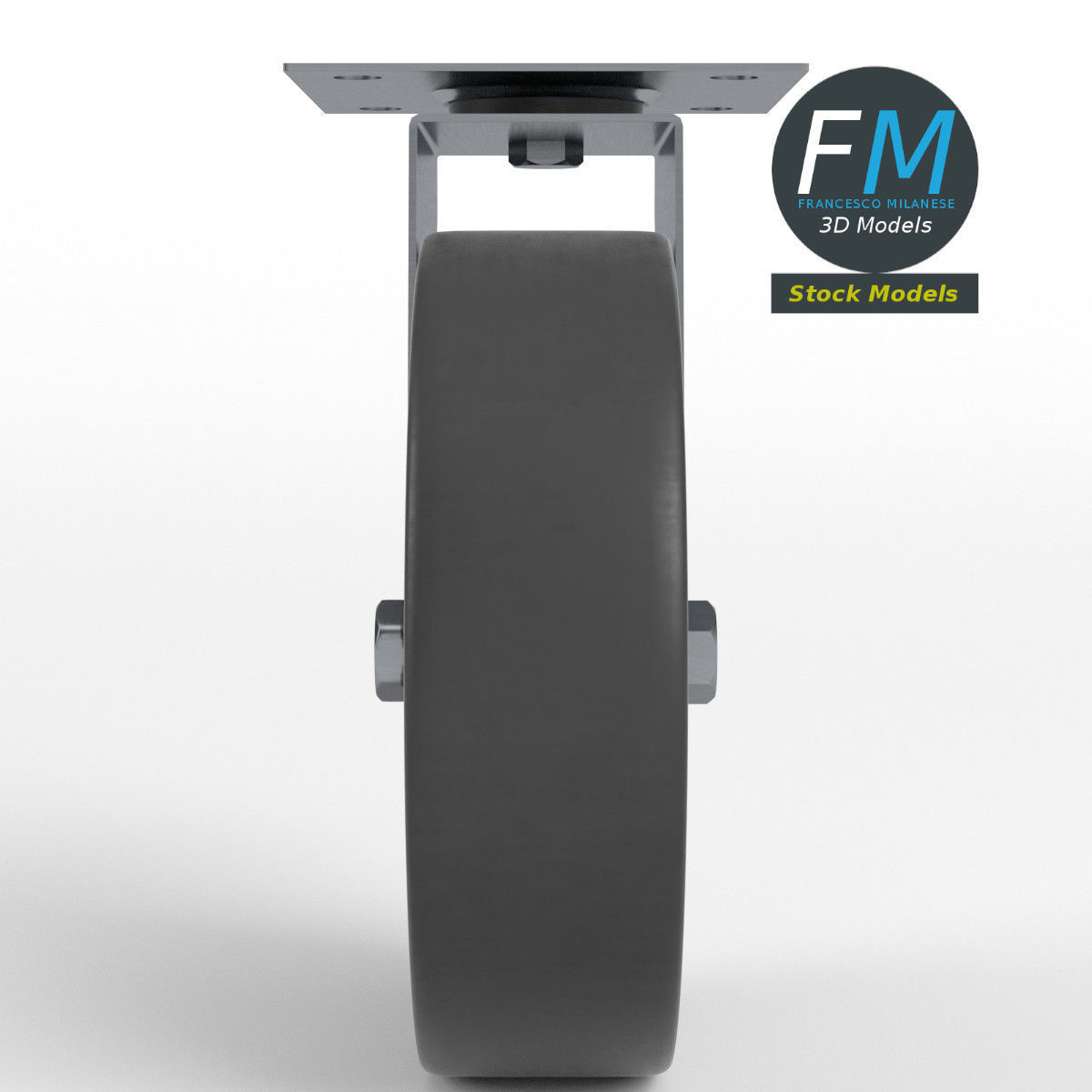 Trolley wheel 1 3D model_4