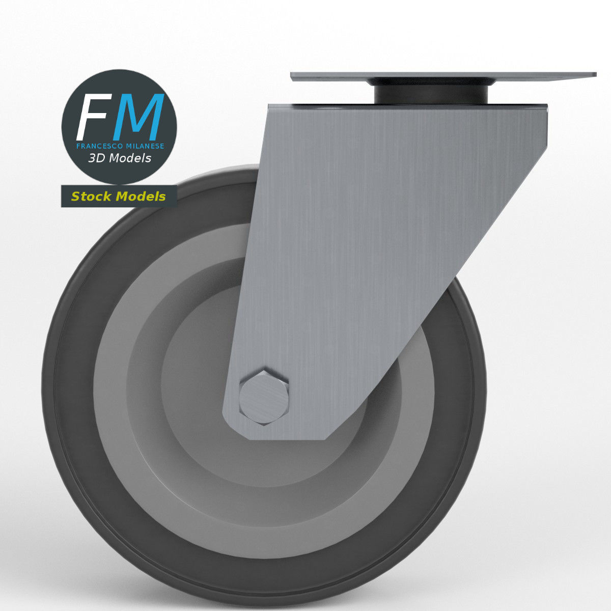 Trolley wheel 1 3D model_3