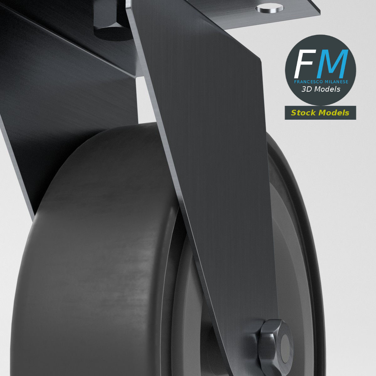 Trolley wheel 1 3D model_5