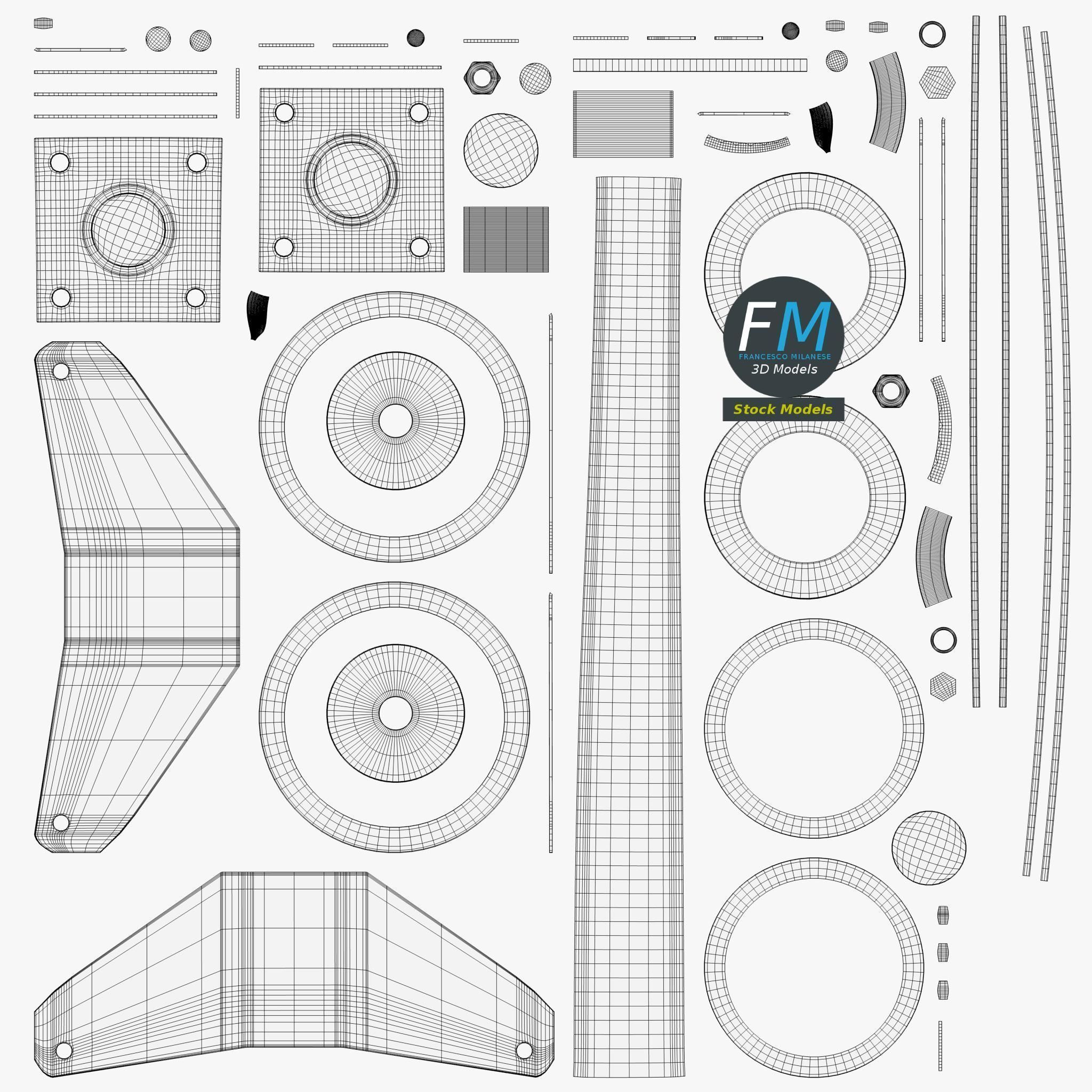 Trolley wheel 1 3D model_11