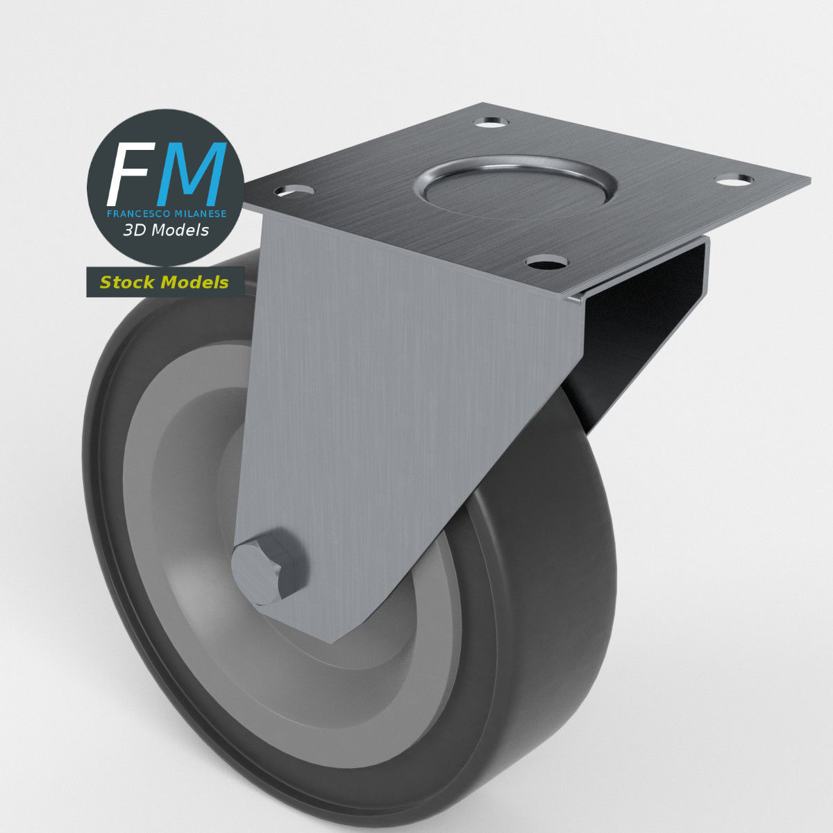 Trolley wheel 1 3D model_2