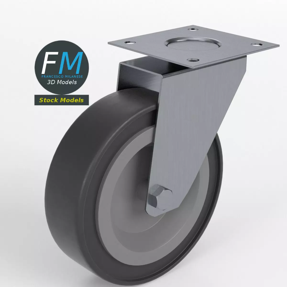 Trolley wheel 1 3D model_0