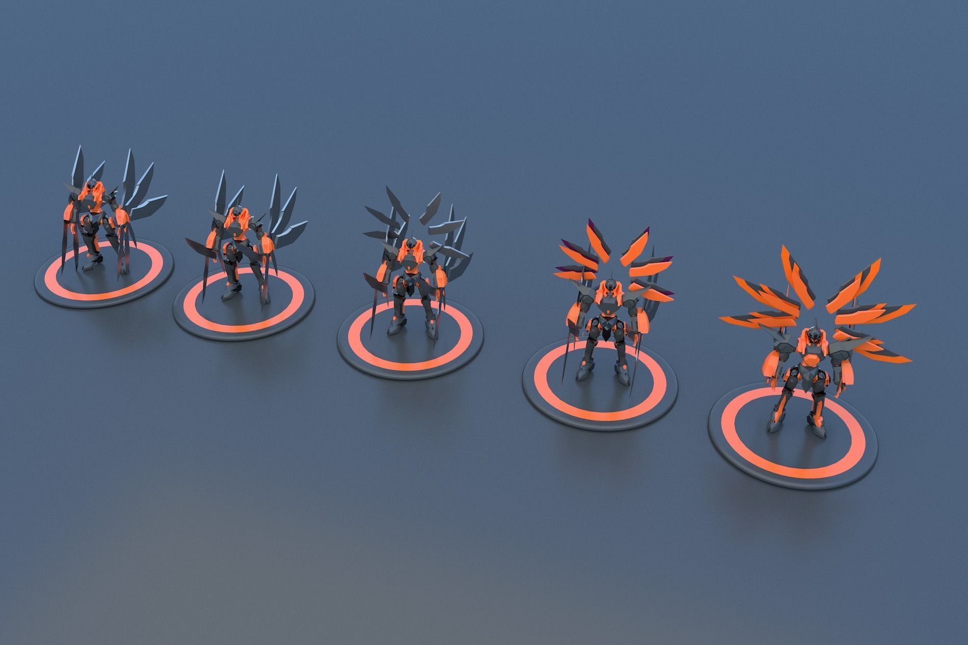 Mech Robot Cyborg EvolutIon stage FOUR 3D model_9