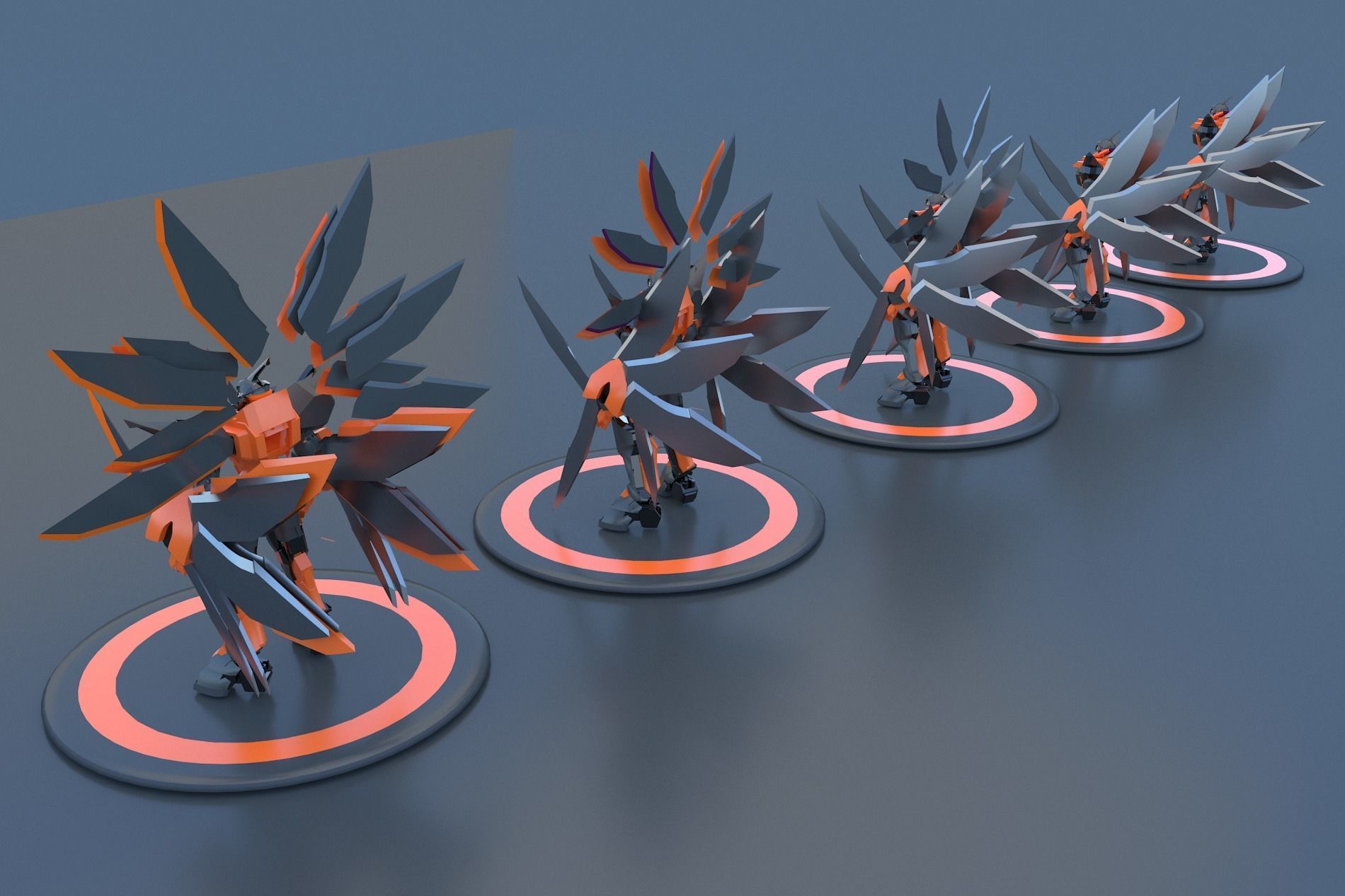 Mech Robot Cyborg EvolutIon stage FOUR 3D model_11