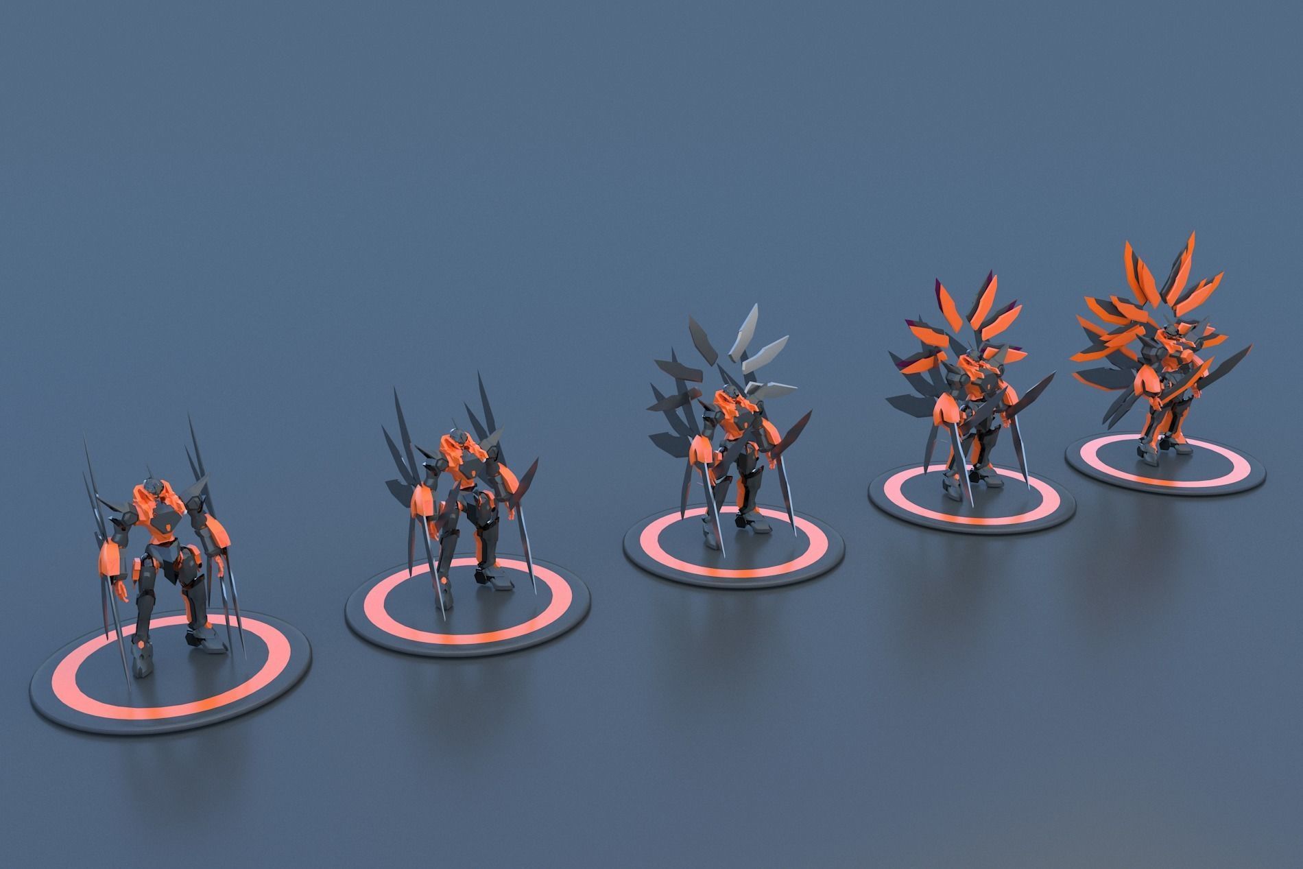 Mech Robot Cyborg EvolutIon stage FOUR 3D model_6