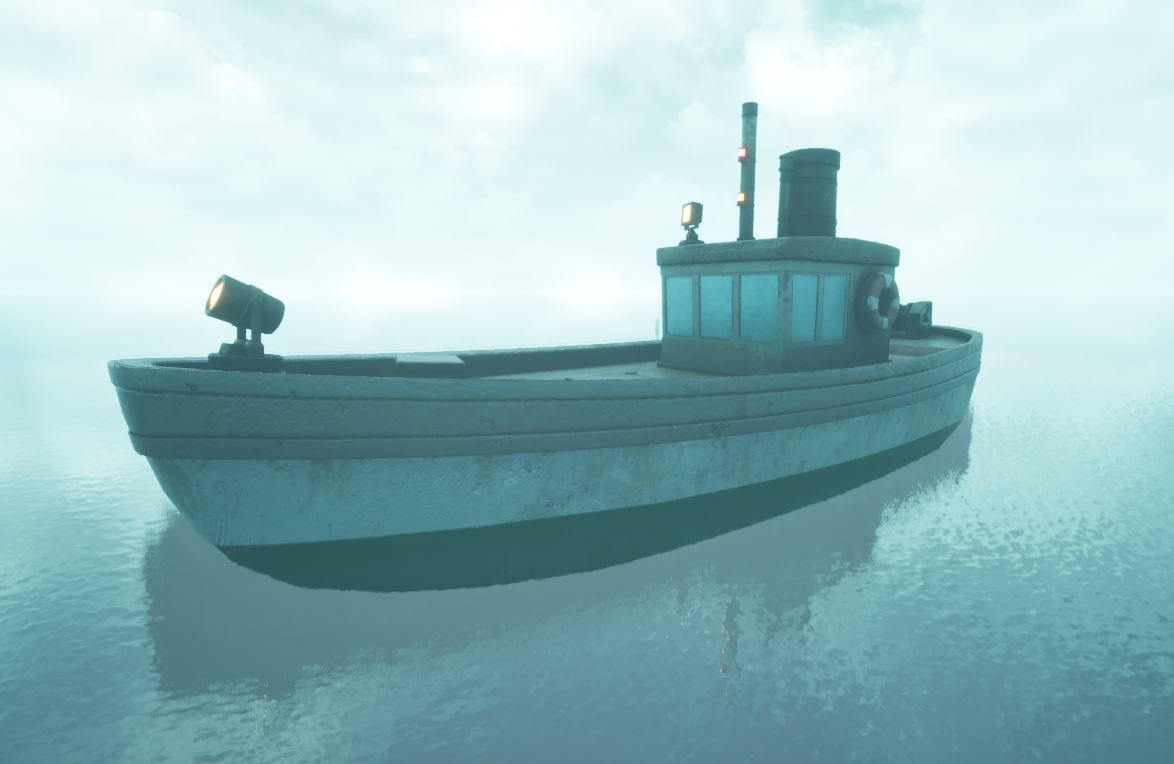 Stylized Low-poly Boat Low-poly 3D model_12