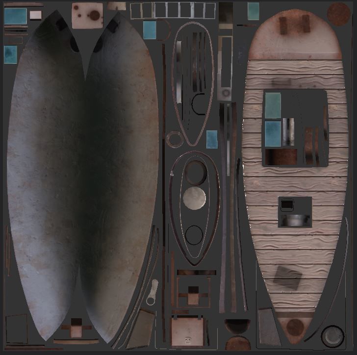 Stylized Low-poly Boat Low-poly 3D model_13