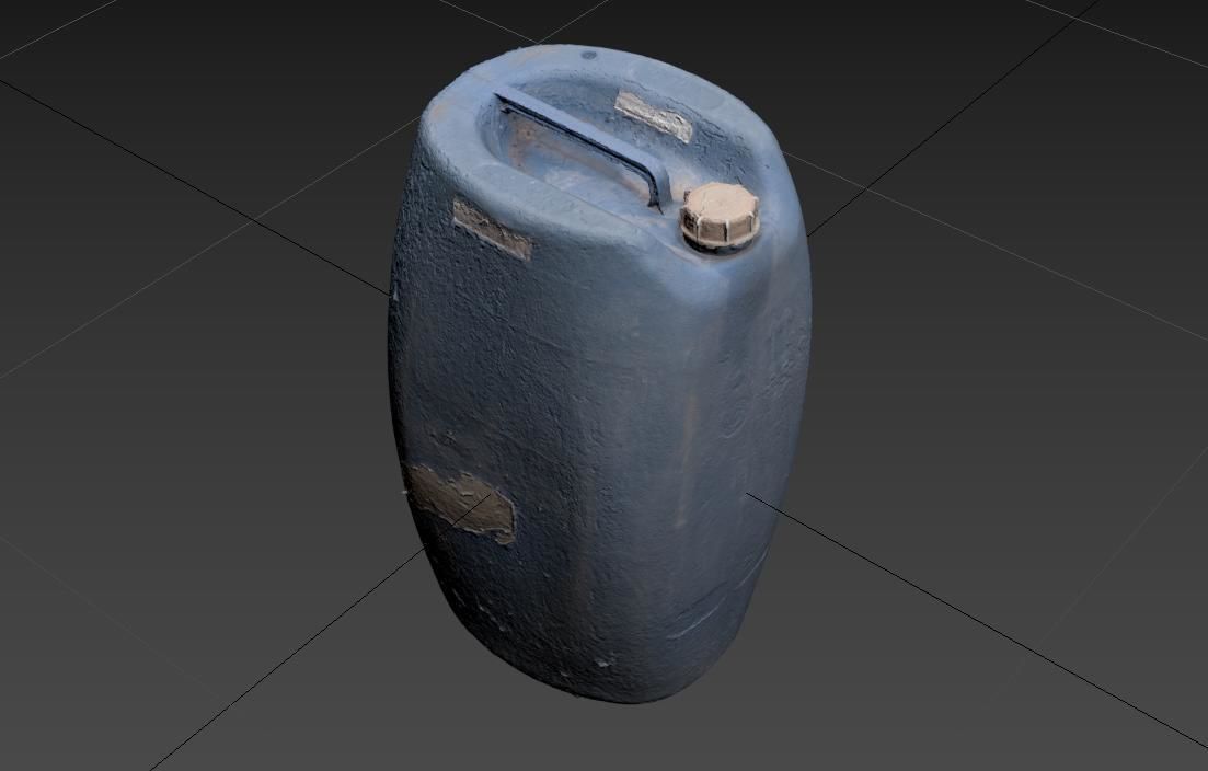 Technical bottle Low-poly 3D model_11