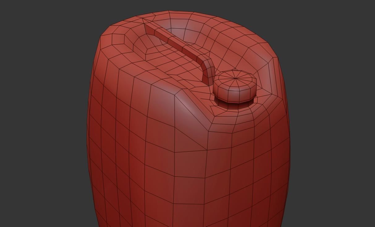 Technical bottle Low-poly 3D model_10