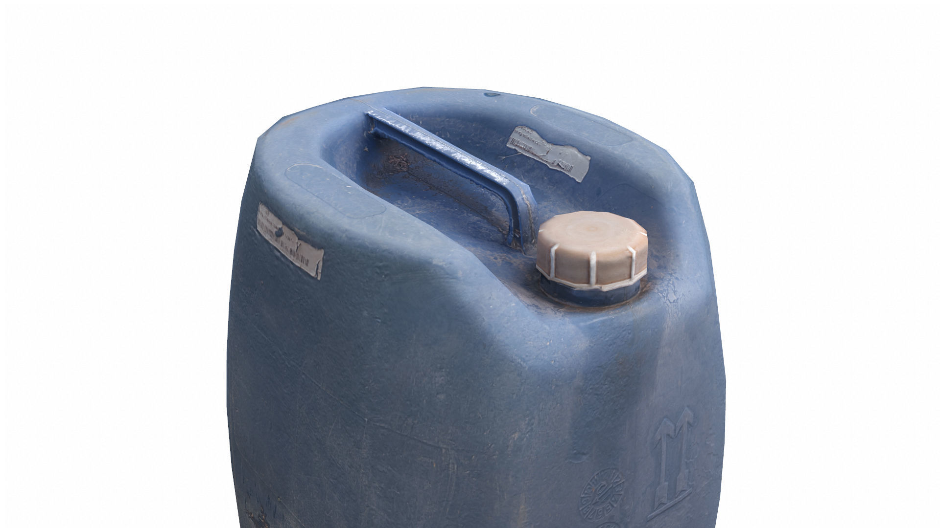 Technical bottle Low-poly 3D model_4