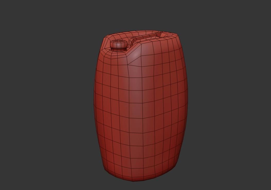 Technical bottle Low-poly 3D model_9