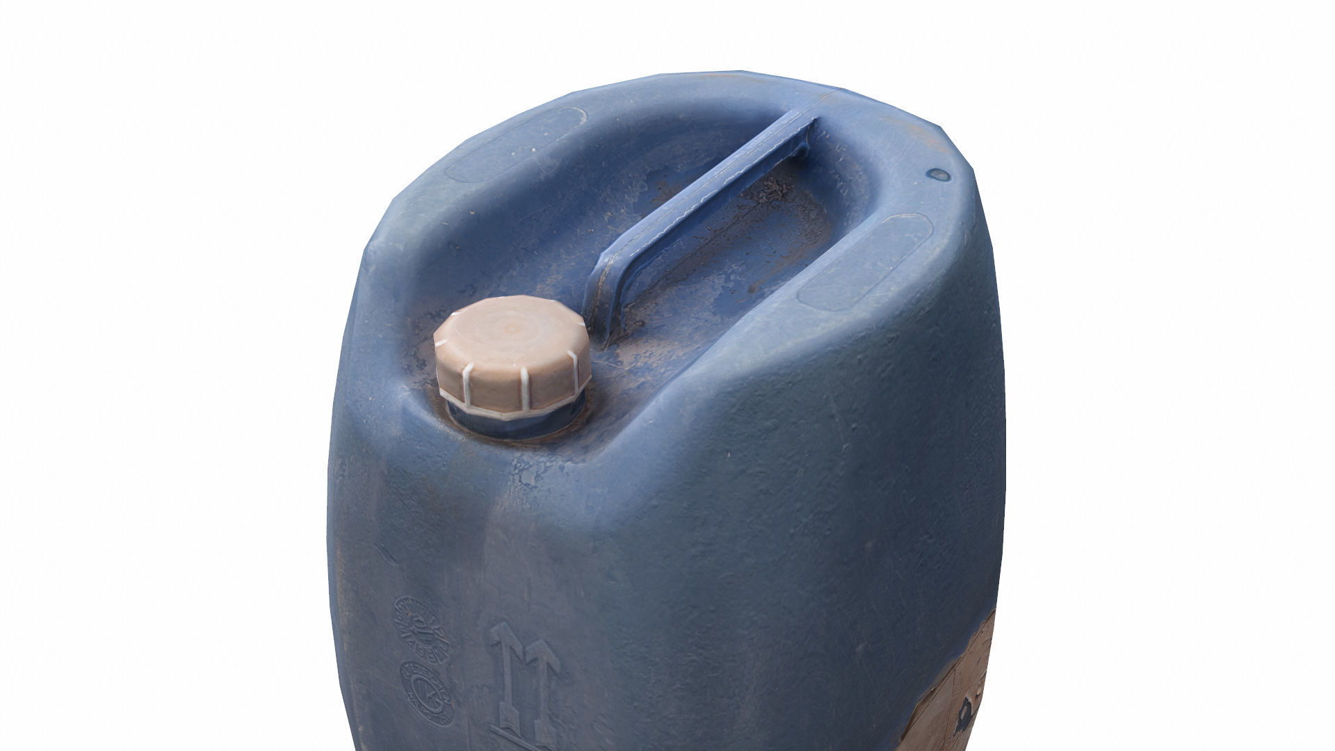 Technical bottle Low-poly 3D model_3