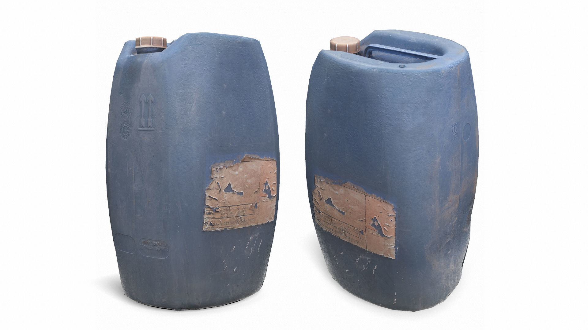 Technical bottle Low-poly 3D model_2