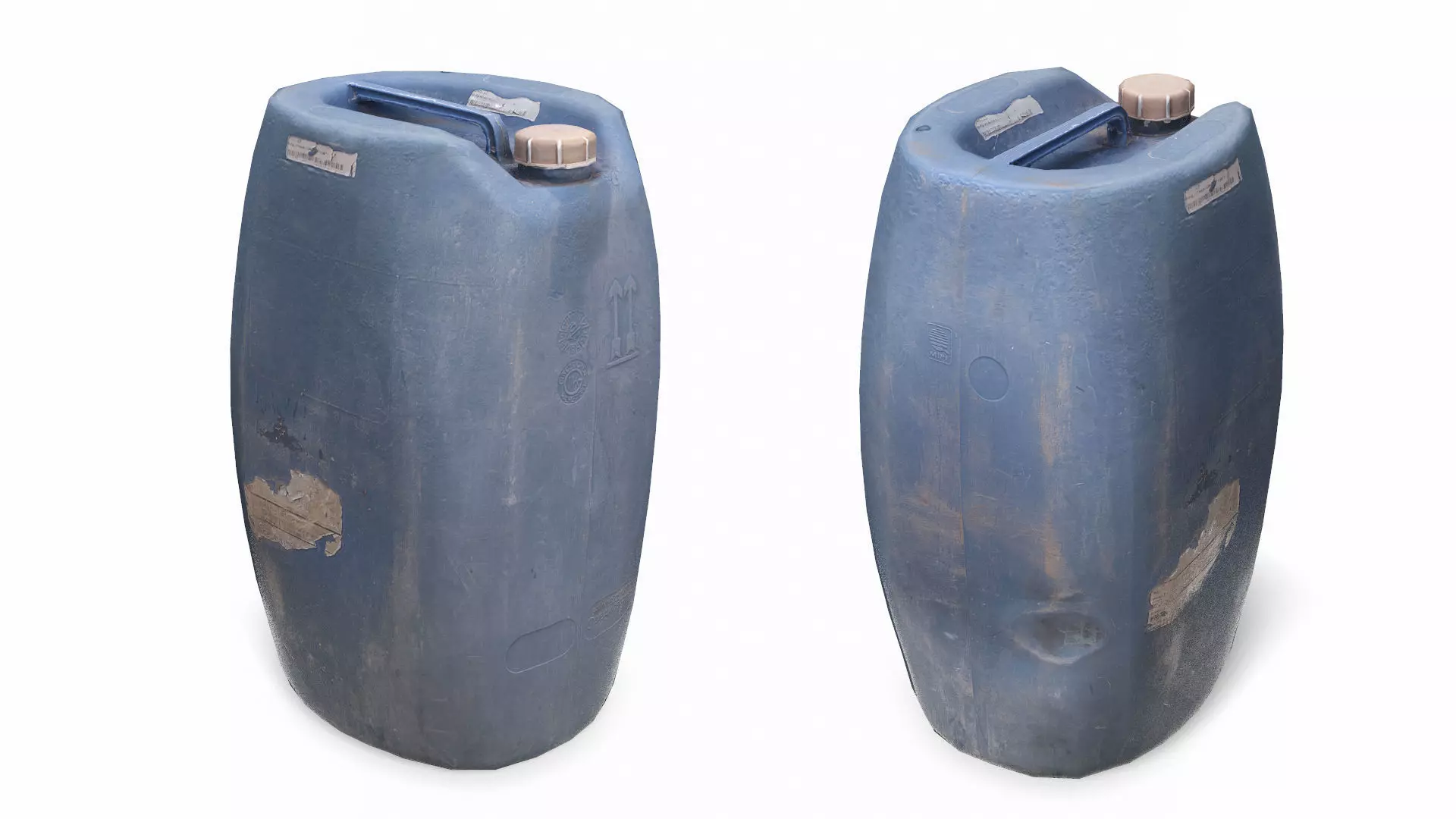 Technical bottle Low-poly 3D model_0