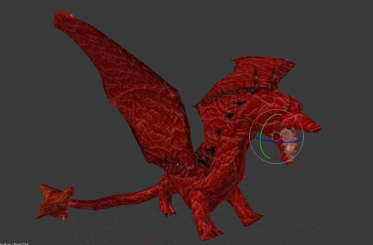 Dragon Low-poly 3D model_3