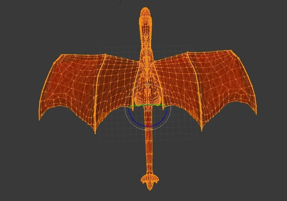 Dragon Low-poly 3D model_2
