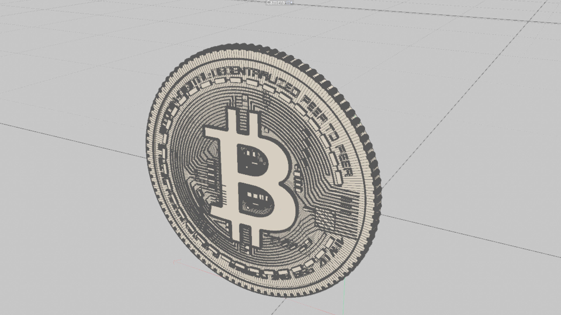 Bitcoin - High Poly Model coin 3D model_3