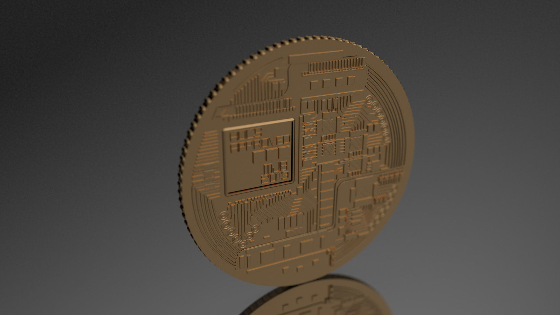 Bitcoin - High Poly Model coin 3D model_2