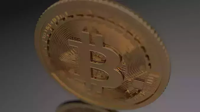 Bitcoin - High Poly Model coin