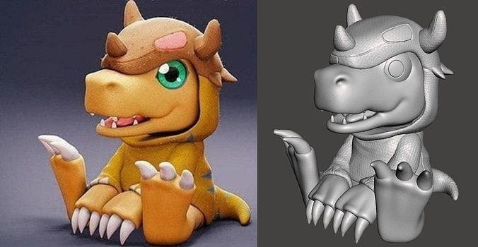 Agumon with Pijama 3D print model
