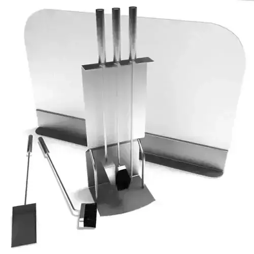 Stainless Steel Barbeque Utensils And Caddy