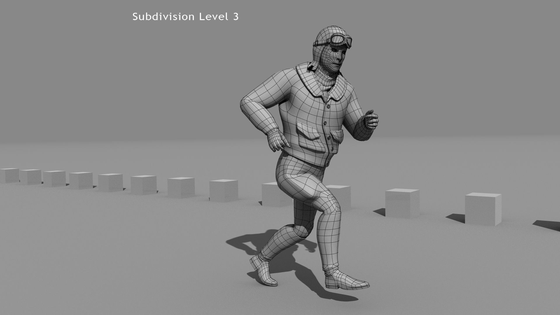 Flyboy Barnstorm Pilot - MOCAP Rig and Motion Capture Data Low-poly 3D model_27
