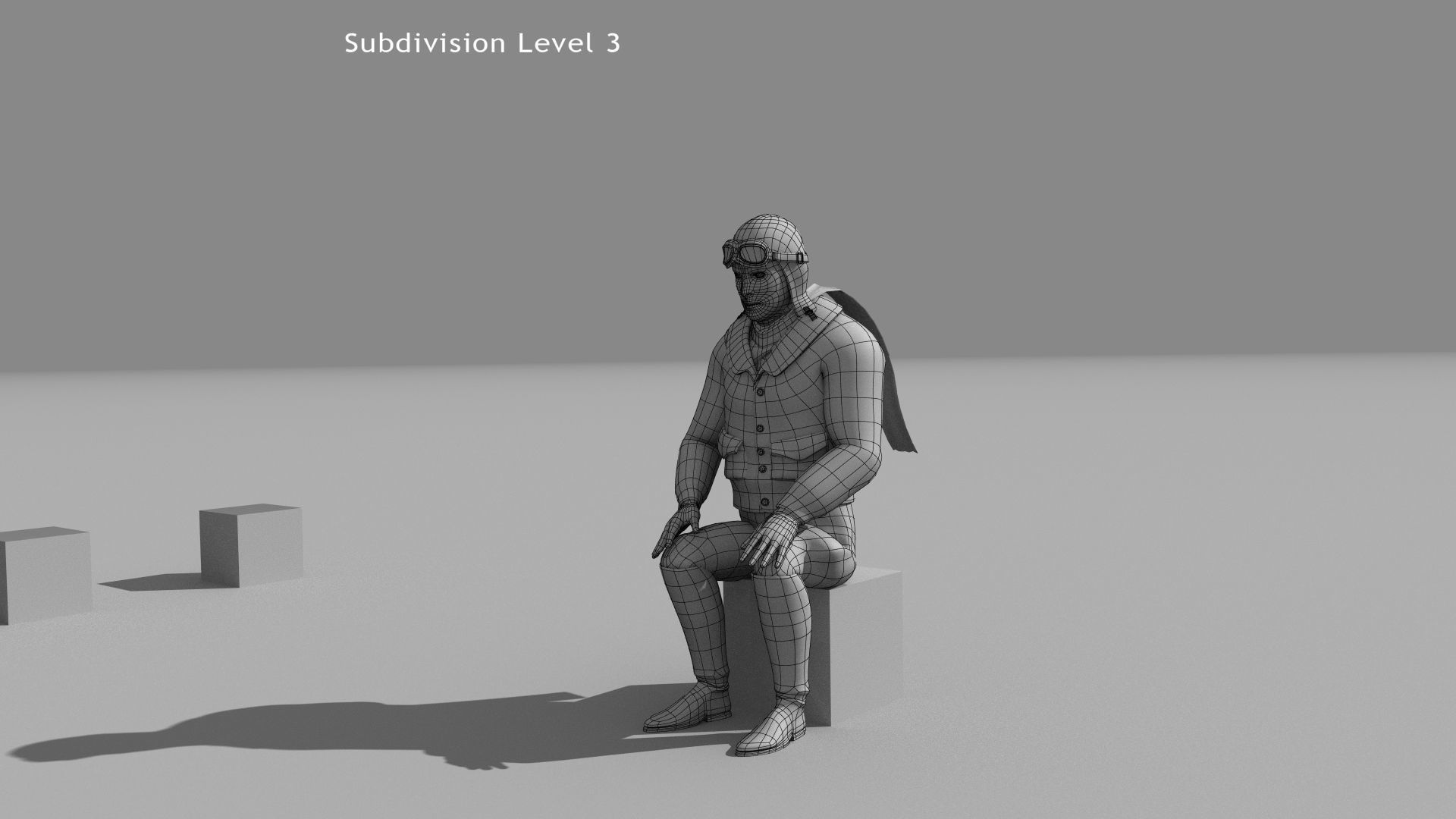 Flyboy Barnstorm Pilot - MOCAP Rig and Motion Capture Data Low-poly 3D model_13