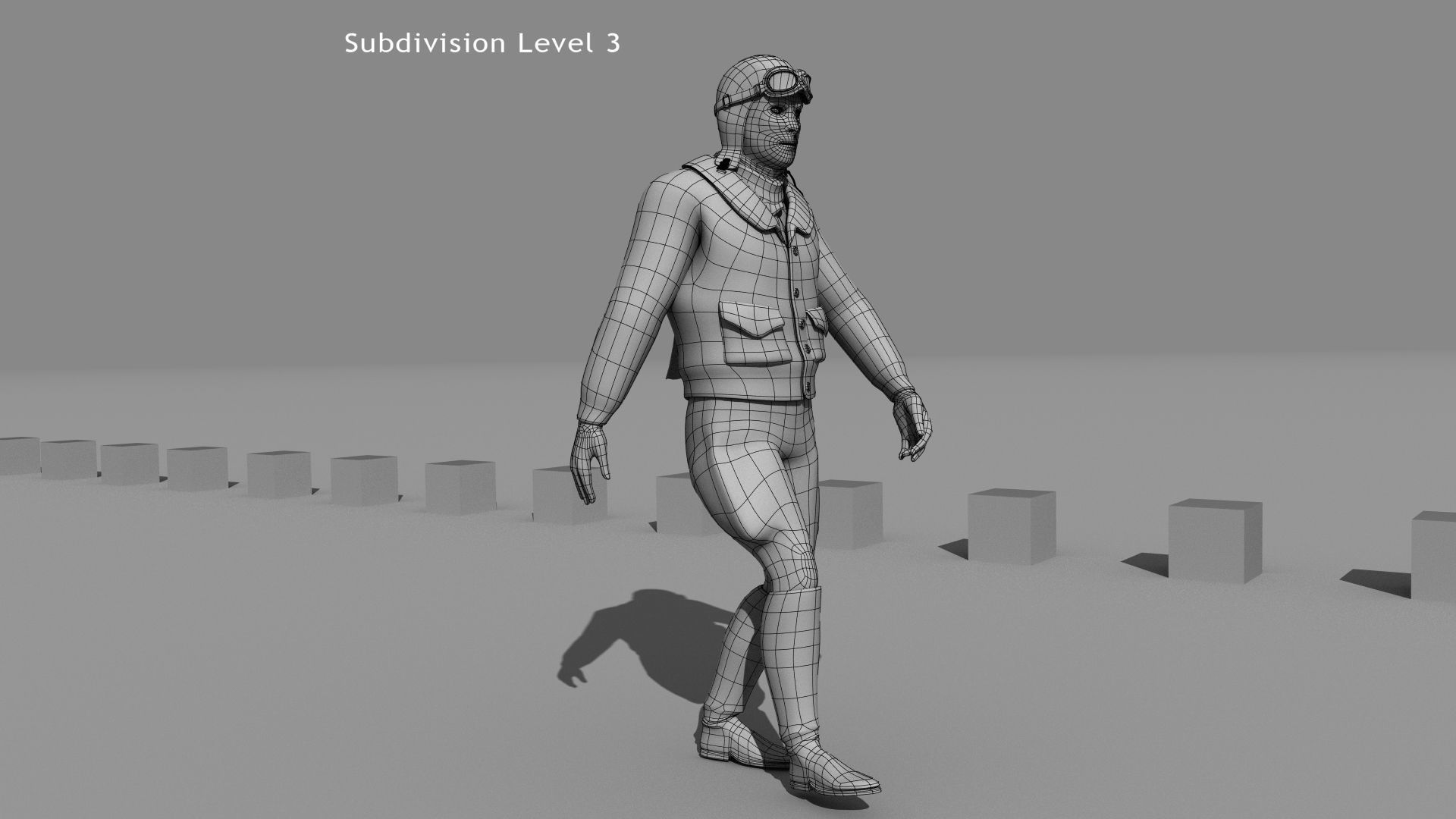 Flyboy Barnstorm Pilot - MOCAP Rig and Motion Capture Data Low-poly 3D model_23