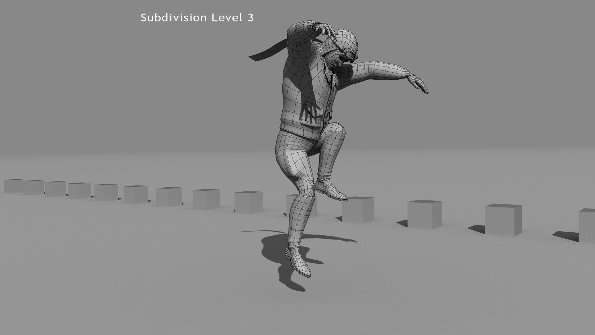 Flyboy Barnstorm Pilot - MOCAP Rig and Motion Capture Data Low-poly 3D model_11