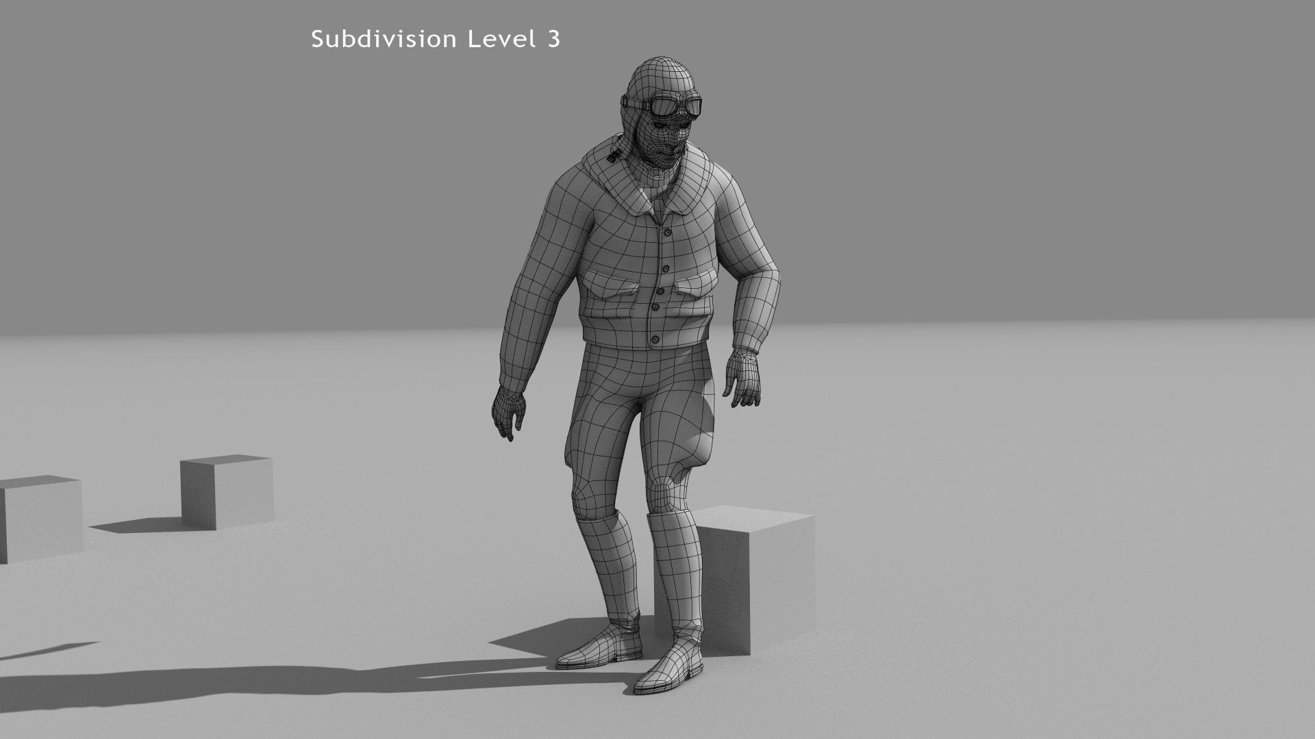 Flyboy Barnstorm Pilot - MOCAP Rig and Motion Capture Data Low-poly 3D model_15