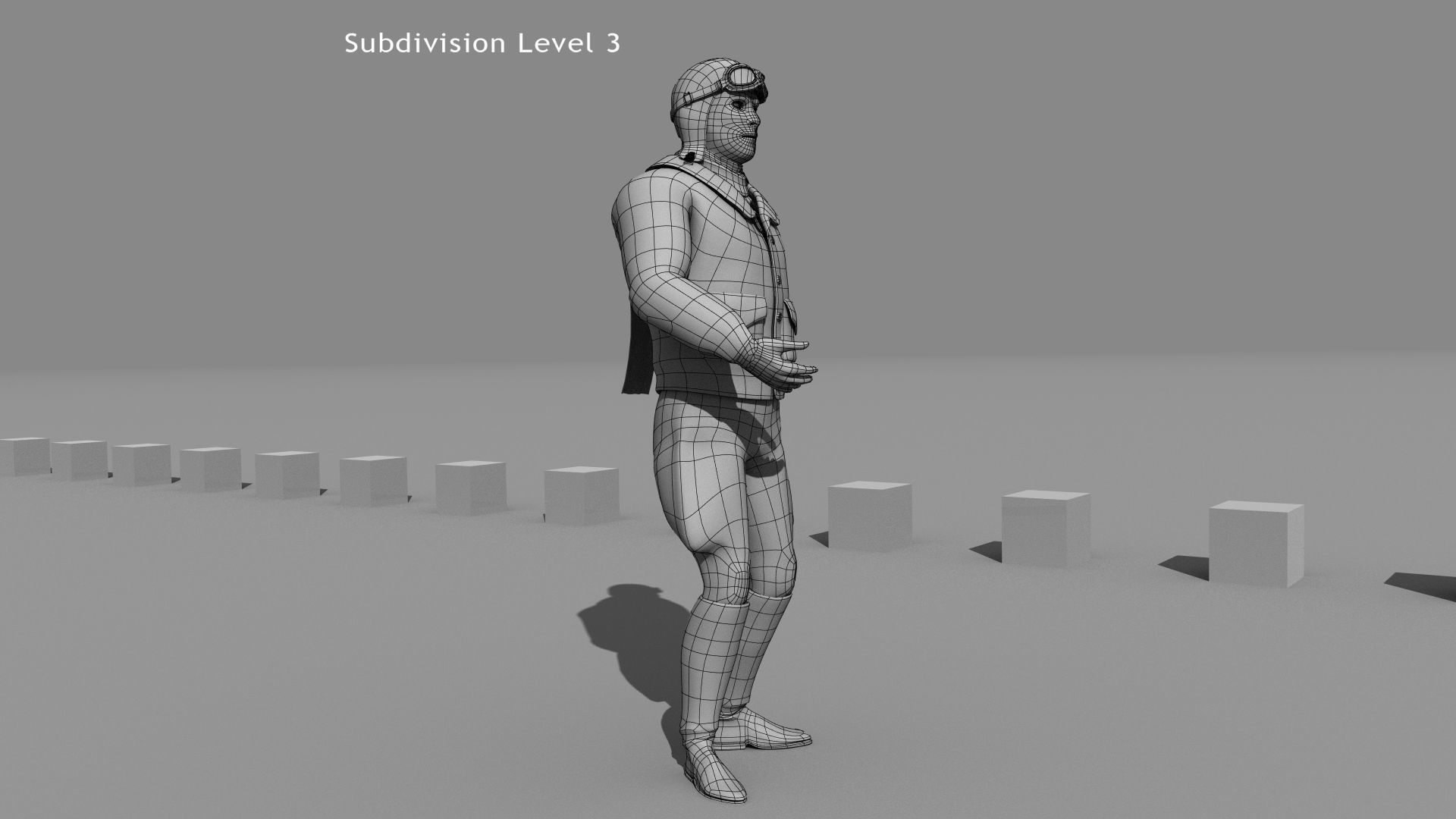 Flyboy Barnstorm Pilot - MOCAP Rig and Motion Capture Data Low-poly 3D model_21