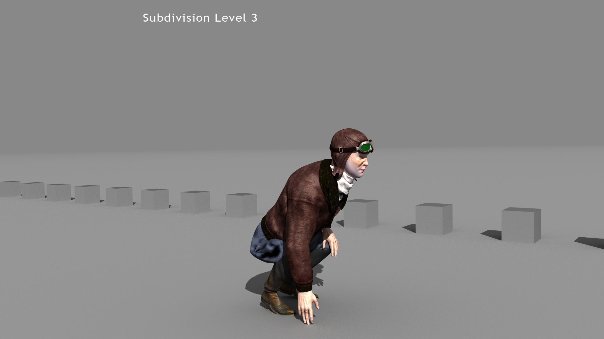Flyboy Barnstorm Pilot - MOCAP Rig and Motion Capture Data Low-poly 3D model_24
