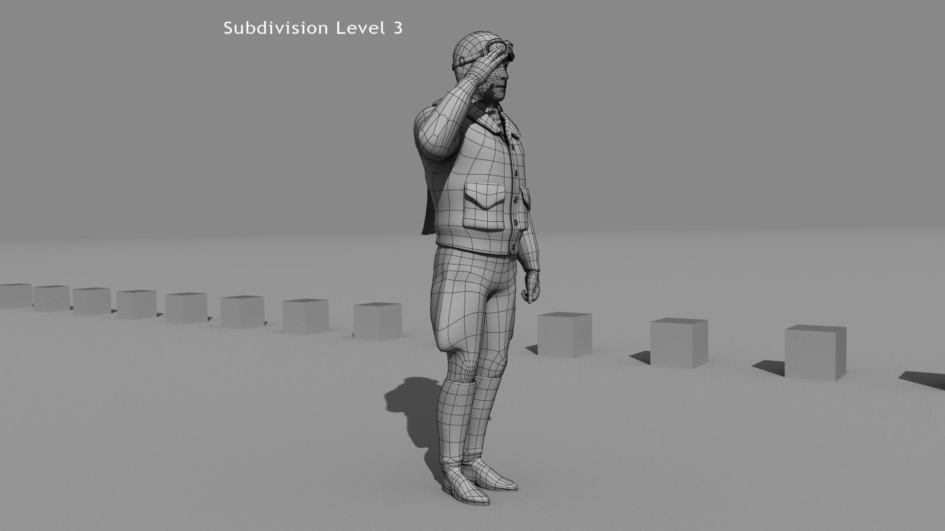 Flyboy Barnstorm Pilot - MOCAP Rig and Motion Capture Data Low-poly 3D model_5