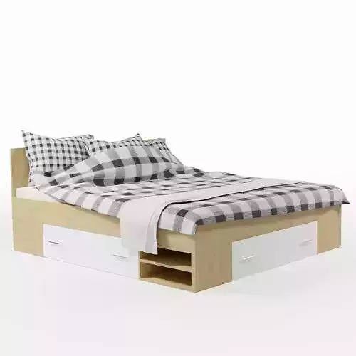 Bed with drawers