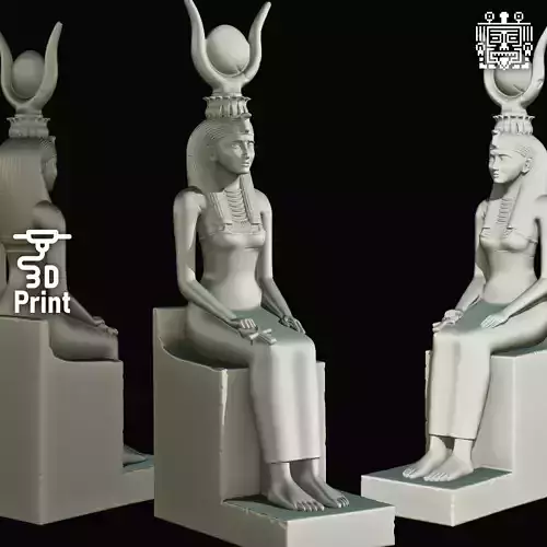 Isis statue of egyptian goddess